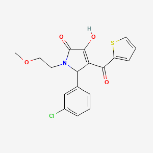 5-(3-chlorophenyl)-3-hydroxy-1-(2-methoxyethyl)-4-(2-thienylcarbonyl)-1,5-dihydro-2H-pyrrol-2-one