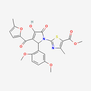 methyl 2-[2-(2,5-dimethoxyphenyl)-4-hydroxy-3-(5-methyl-2-furoyl)-5-oxo-2,5-dihydro-1H-pyrrol-1-yl]-4-methyl-1,3-thiazole-5-carboxylate