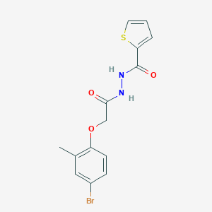 molecular formula C14H13BrN2O3S B398818 2-(4-bromo-2-methylphenoxy)-N'-(2-thienylcarbonyl)acetohydrazide 