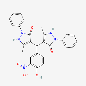 4,4'-[(4-hydroxy-3-nitrophenyl)methylene]bis(3-methyl-1-phenyl-1H-pyrazol-5-ol)