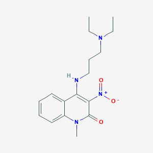 4-{[3-(diethylamino)propyl]amino}-1-methyl-3-nitro-2(1H)-quinolinone