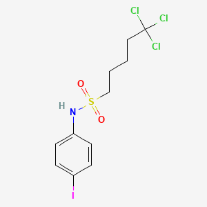 molecular formula C11H13Cl3INO2S B3988188 5,5,5-trichloro-N-(4-iodophenyl)-1-pentanesulfonamide 