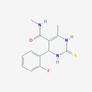 molecular formula C13H14FN3OS B3988226 4-(2-fluorophenyl)-N,6-dimethyl-2-thioxo-1,2,3,4-tetrahydro-5-pyrimidinecarboxamide 