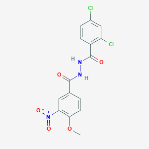 molecular formula C15H11Cl2N3O5 B398823 N'-(2,4-dichlorobenzoyl)-3-nitro-4-methoxybenzohydrazide 