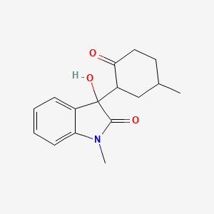 molecular formula C16H19NO3 B3988253 3-hydroxy-1-methyl-3-(5-methyl-2-oxocyclohexyl)-1,3-dihydro-2H-indol-2-one 