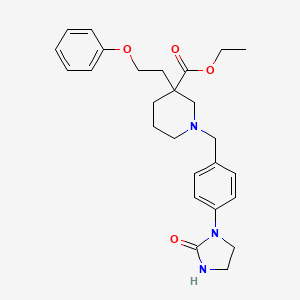 ethyl 1-[4-(2-oxo-1-imidazolidinyl)benzyl]-3-(2-phenoxyethyl)-3-piperidinecarboxylate