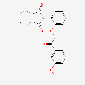 molecular formula C23H23NO5 B3988291 2-{2-[2-(3-methoxyphenyl)-2-oxoethoxy]phenyl}hexahydro-1H-isoindole-1,3(2H)-dione 