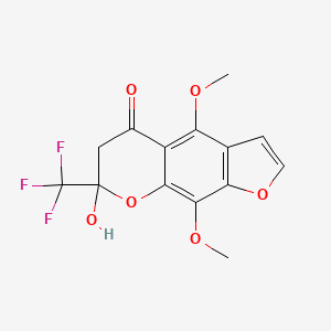 7-hydroxy-4,9-dimethoxy-7-(trifluoromethyl)-6,7-dihydro-5H-furo[3,2-g]chromen-5-one