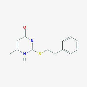 molecular formula C13H14N2OS B398830 6-Methyl-2-phenethylsulfanyl-1H-pyrimidin-4-one CAS No. 5627-44-1