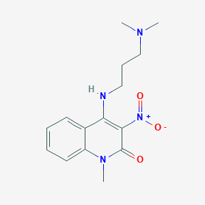 4-{[3-(dimethylamino)propyl]amino}-1-methyl-3-nitro-2(1H)-quinolinone