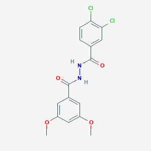 molecular formula C16H14Cl2N2O4 B398831 N'-(3,4-dichlorobenzoyl)-3,5-dimethoxybenzohydrazide 