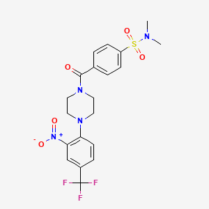 N,N-dimethyl-4-({4-[2-nitro-4-(trifluoromethyl)phenyl]-1-piperazinyl}carbonyl)benzenesulfonamide