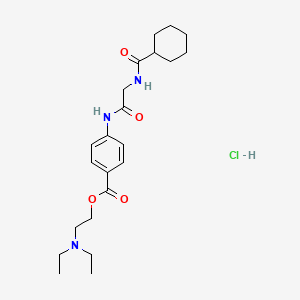 molecular formula C22H34ClN3O4 B3988319 2-(diethylamino)ethyl 4-{[N-(cyclohexylcarbonyl)glycyl]amino}benzoate hydrochloride 