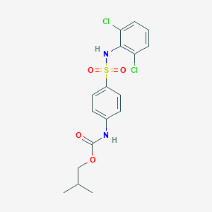 molecular formula C17H18Cl2N2O4S B398833 Isobutyl 4-[(2,6-dichloroanilino)sulfonyl]phenylcarbamate 