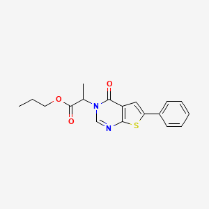 propyl 2-(4-oxo-6-phenylthieno[2,3-d]pyrimidin-3(4H)-yl)propanoate