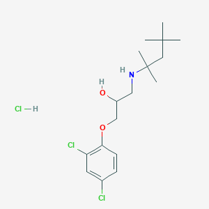 molecular formula C17H28Cl3NO2 B3988351 1-(2,4-dichlorophenoxy)-3-[(1,1,3,3-tetramethylbutyl)amino]-2-propanol hydrochloride 