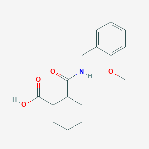 molecular formula C16H21NO4 B3988357 2-{[(2-methoxybenzyl)amino]carbonyl}cyclohexanecarboxylic acid 