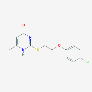 molecular formula C13H13ClN2O2S B398836 2-[2-(4-chlorophenoxy)ethylsulfanyl]-6-methyl-1H-pyrimidin-4-one 