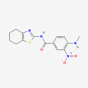 4-(methylamino)-3-nitro-N-(4,5,6,7-tetrahydro-1,3-benzothiazol-2-yl)benzamide