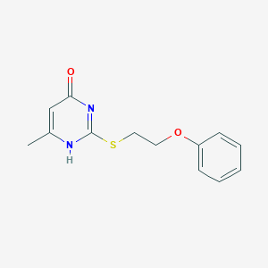 molecular formula C13H14N2O2S B398838 6-Methyl-2-(2-phenoxyethylthio)pyrimidin-4-ol CAS No. 313958-11-1