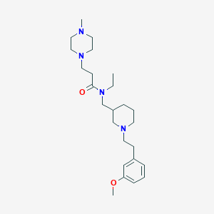 molecular formula C25H42N4O2 B3988381 N-ethyl-N-({1-[2-(3-methoxyphenyl)ethyl]-3-piperidinyl}methyl)-3-(4-methyl-1-piperazinyl)propanamide 