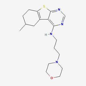 molecular formula C18H26N4OS B3988408 6-methyl-N-[3-(4-morpholinyl)propyl]-5,6,7,8-tetrahydro[1]benzothieno[2,3-d]pyrimidin-4-amine 