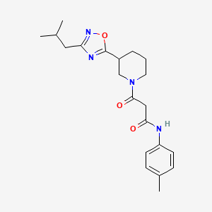 3-[3-(3-isobutyl-1,2,4-oxadiazol-5-yl)piperidin-1-yl]-N-(4-methylphenyl)-3-oxopropanamide