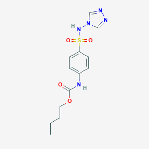 molecular formula C13H17N5O4S B398846 butyl 4-[(4H-1,2,4-triazol-4-ylamino)sulfonyl]phenylcarbamate 