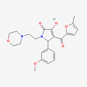 molecular formula C23H26N2O6 B3988465 3-hydroxy-5-(3-methoxyphenyl)-4-(5-methyl-2-furoyl)-1-[2-(4-morpholinyl)ethyl]-1,5-dihydro-2H-pyrrol-2-one 