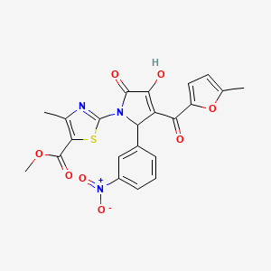 methyl 2-[3-hydroxy-4-(5-methyl-2-furoyl)-5-(3-nitrophenyl)-2-oxo-2,5-dihydro-1H-pyrrol-1-yl]-4-methyl-1,3-thiazole-5-carboxylate