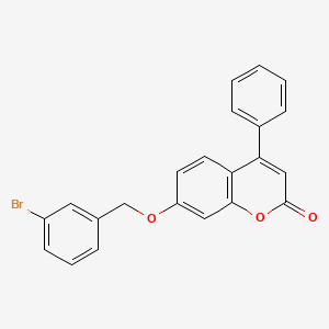 molecular formula C22H15BrO3 B3988490 7-[(3-bromobenzyl)oxy]-4-phenyl-2H-chromen-2-one 