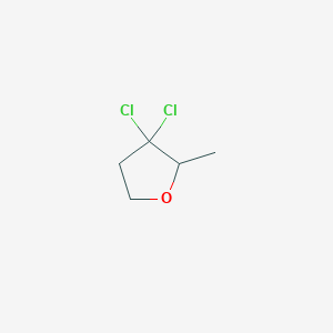 molecular formula C5H8Cl2O B039885 3,3-Dichloro-2-methyloxolane CAS No. 116986-79-9