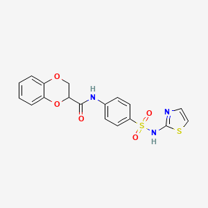 N-{4-[(1,3-thiazol-2-ylamino)sulfonyl]phenyl}-2,3-dihydro-1,4-benzodioxine-2-carboxamide