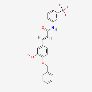 3-[4-(benzyloxy)-3-methoxyphenyl]-N-[3-(trifluoromethyl)phenyl]acrylamide