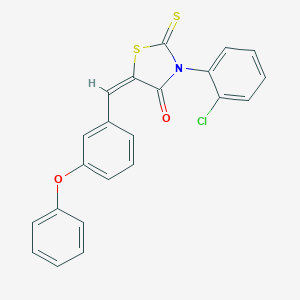 molecular formula C22H14ClNO2S2 B398855 3-(2-Chlorophenyl)-5-(3-phenoxybenzylidene)-2-thioxo-1,3-thiazolidin-4-one 