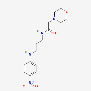 molecular formula C15H22N4O4 B3988562 2-(4-morpholinyl)-N-{3-[(4-nitrophenyl)amino]propyl}acetamide 