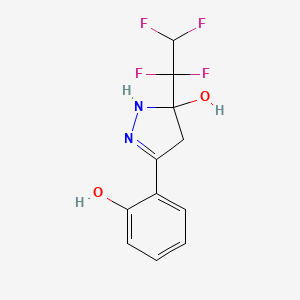 3-(2-hydroxyphenyl)-5-(1,1,2,2-tetrafluoroethyl)-4,5-dihydro-1H-pyrazol-5-ol