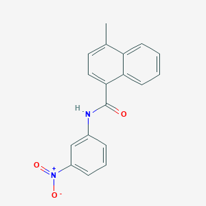 molecular formula C18H14N2O3 B398858 N-{3-nitrophenyl}-4-methyl-1-naphthamide 