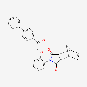 4-{2-[2-(4-biphenylyl)-2-oxoethoxy]phenyl}-4-azatricyclo[5.2.1.0~2,6~]dec-8-ene-3,5-dione