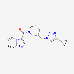 molecular formula C20H24N6O B3988600 3-({3-[(4-cyclopropyl-1H-1,2,3-triazol-1-yl)methyl]piperidin-1-yl}carbonyl)-2-methylimidazo[1,2-a]pyridine 