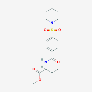 methyl N-[4-(1-piperidinylsulfonyl)benzoyl]valinate