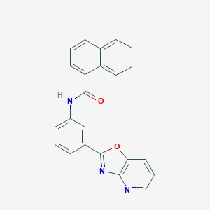 molecular formula C24H17N3O2 B398862 4-methyl-N-(3-[1,3]oxazolo[4,5-b]pyridin-2-ylphenyl)-1-naphthamide 