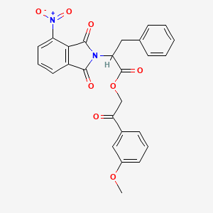 2-(3-methoxyphenyl)-2-oxoethyl 2-(4-nitro-1,3-dioxo-1,3-dihydro-2H-isoindol-2-yl)-3-phenylpropanoate