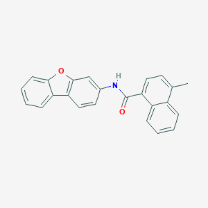 molecular formula C24H17NO2 B398866 N-dibenzo[b,d]furan-3-yl-4-methyl-1-naphthamide 