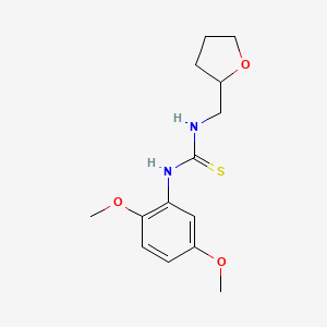 molecular formula C14H20N2O3S B3988676 N-(2,5-dimethoxyphenyl)-N'-(tetrahydro-2-furanylmethyl)thiourea 