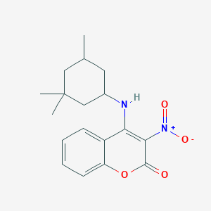 molecular formula C18H22N2O4 B3988684 3-nitro-4-[(3,3,5-trimethylcyclohexyl)amino]-2H-chromen-2-one 