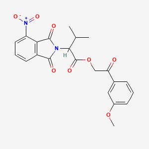 2-(3-methoxyphenyl)-2-oxoethyl 3-methyl-2-(4-nitro-1,3-dioxo-1,3-dihydro-2H-isoindol-2-yl)butanoate