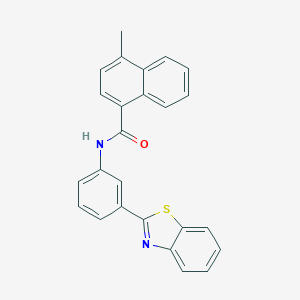 molecular formula C25H18N2OS B398870 N-[3-(1,3-benzothiazol-2-yl)phenyl]-4-methyl-1-naphthamide 