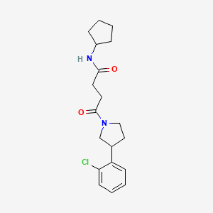 4-[3-(2-chlorophenyl)pyrrolidin-1-yl]-N-cyclopentyl-4-oxobutanamide