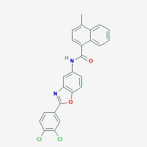 molecular formula C25H16Cl2N2O2 B398871 N-[2-(3,4-dichlorophenyl)-1,3-benzoxazol-5-yl]-4-methyl-1-naphthamide 